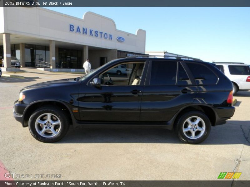 Jet Black / Beige 2003 BMW X5 3.0i