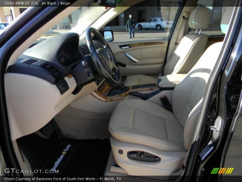 Jet Black / Beige 2003 BMW X5 3.0i