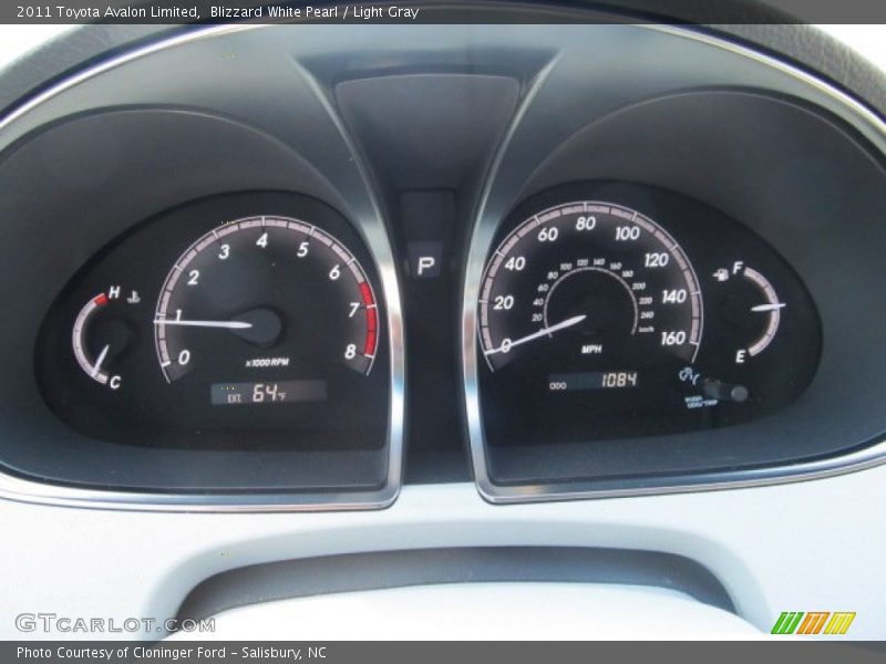 Blizzard White Pearl / Light Gray 2011 Toyota Avalon Limited