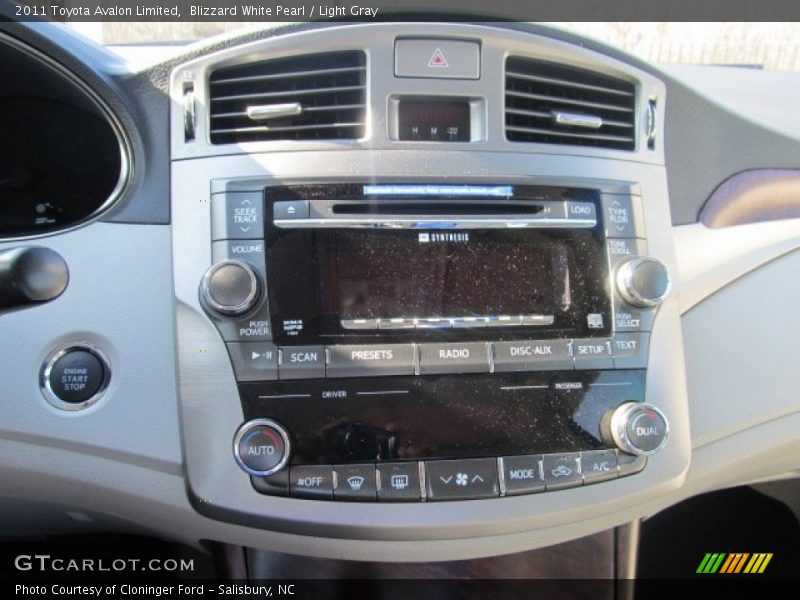 Blizzard White Pearl / Light Gray 2011 Toyota Avalon Limited