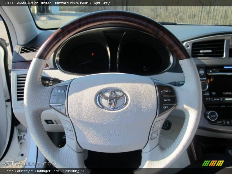 Blizzard White Pearl / Light Gray 2011 Toyota Avalon Limited
