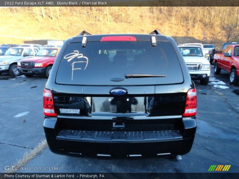 Ebony Black / Charcoal Black 2012 Ford Escape XLT 4WD