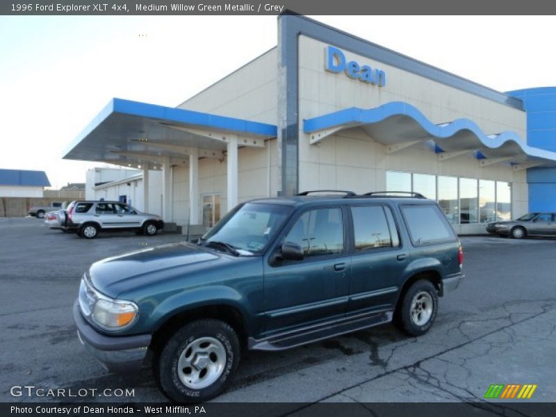 Medium Willow Green Metallic / Grey 1996 Ford Explorer XLT 4x4