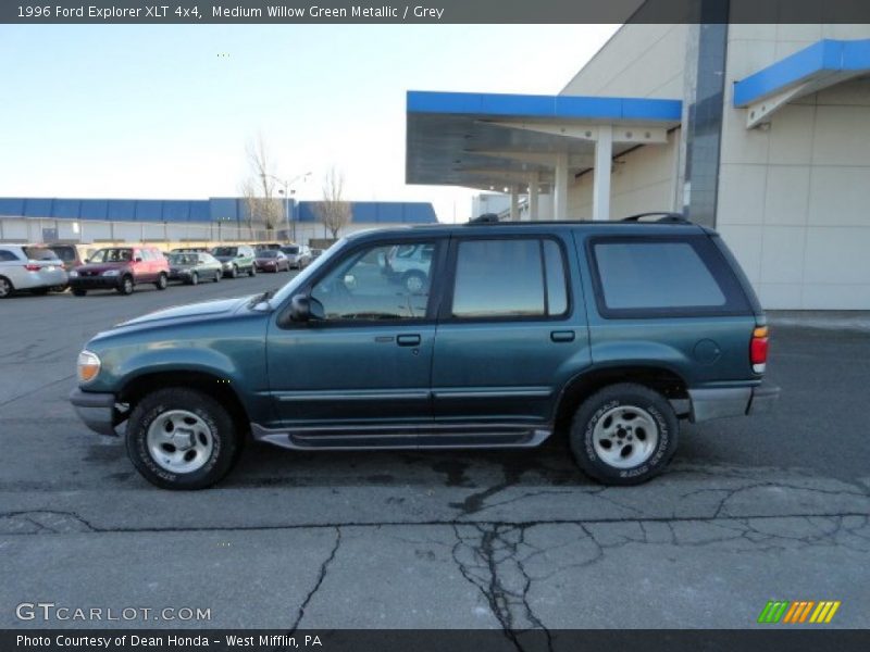 Medium Willow Green Metallic / Grey 1996 Ford Explorer XLT 4x4