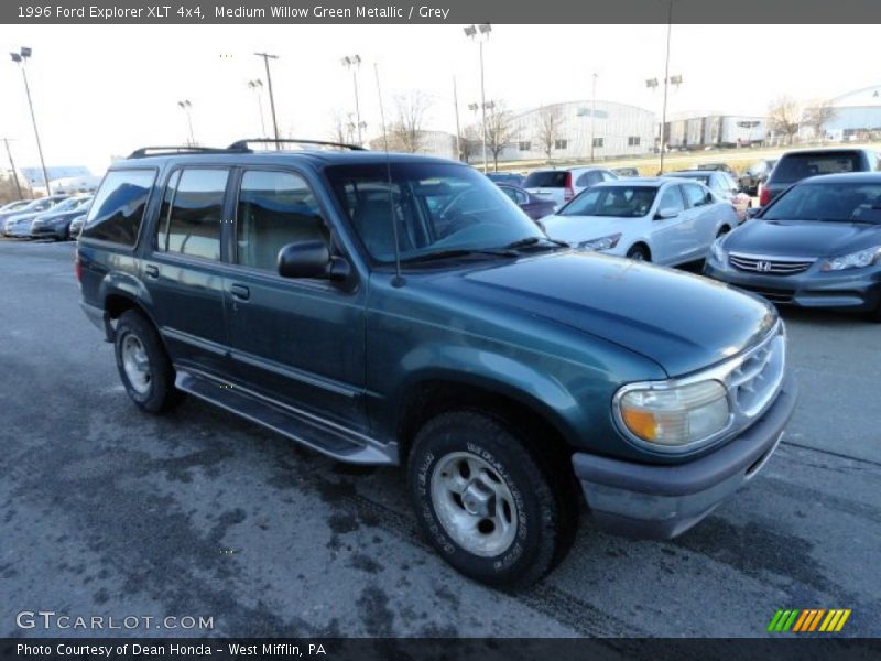 Medium Willow Green Metallic / Grey 1996 Ford Explorer XLT 4x4