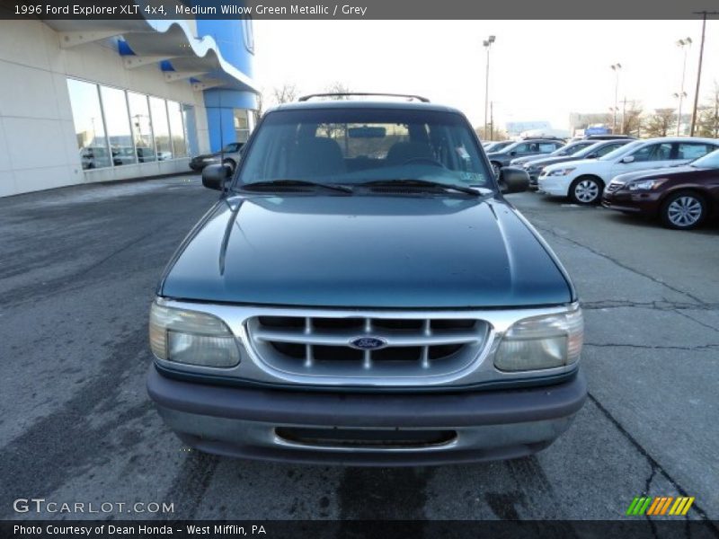 Medium Willow Green Metallic / Grey 1996 Ford Explorer XLT 4x4