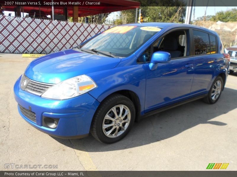 Sapphire Blue Metallic / Charcoal 2007 Nissan Versa S
