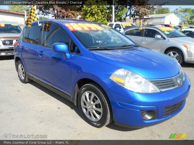 Sapphire Blue Metallic / Charcoal 2007 Nissan Versa S