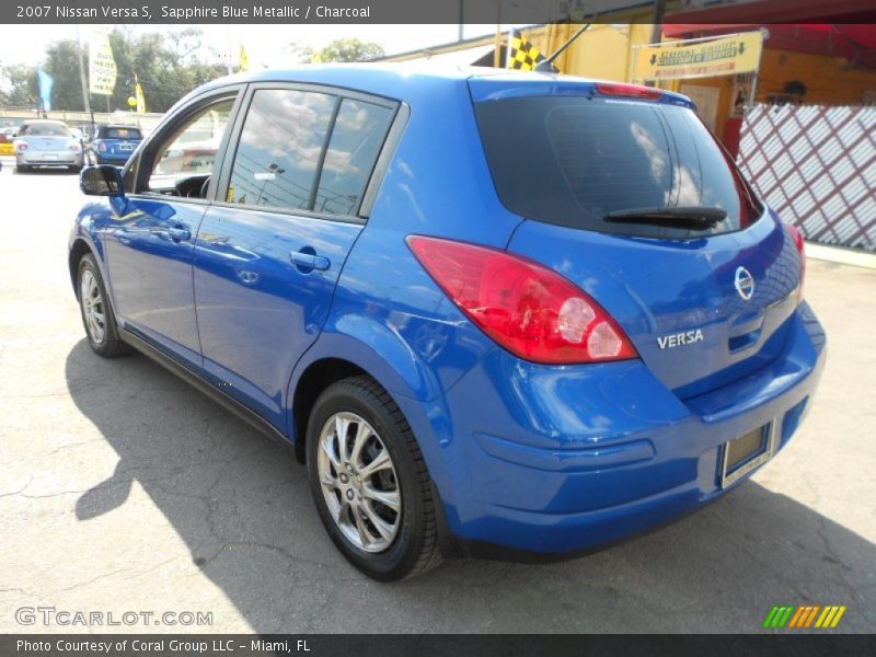 Sapphire Blue Metallic / Charcoal 2007 Nissan Versa S