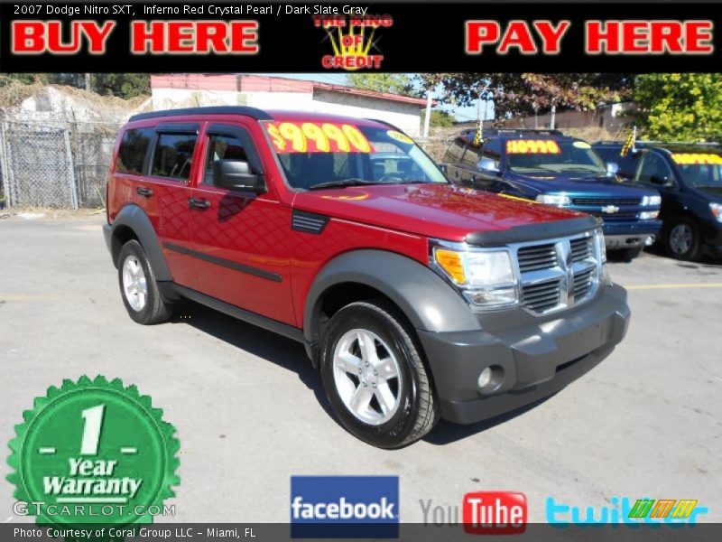 Inferno Red Crystal Pearl / Dark Slate Gray 2007 Dodge Nitro SXT
