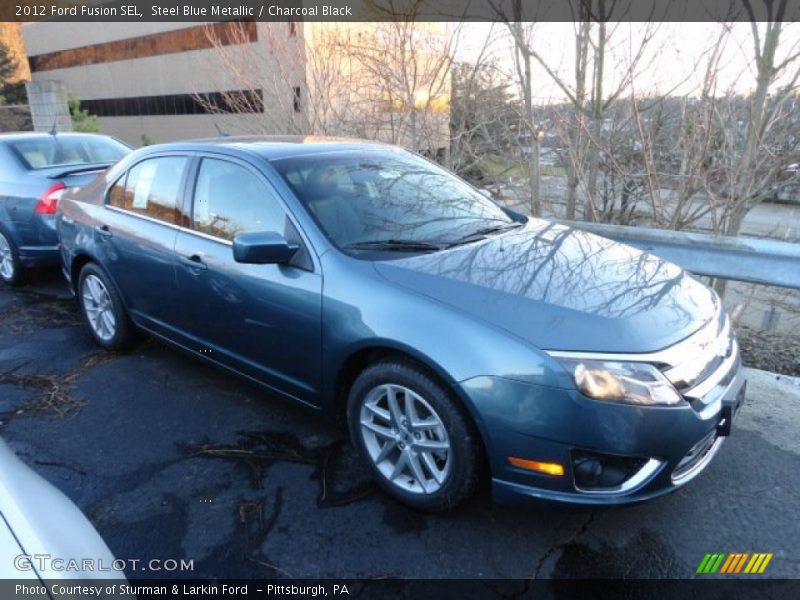 Steel Blue Metallic / Charcoal Black 2012 Ford Fusion SEL