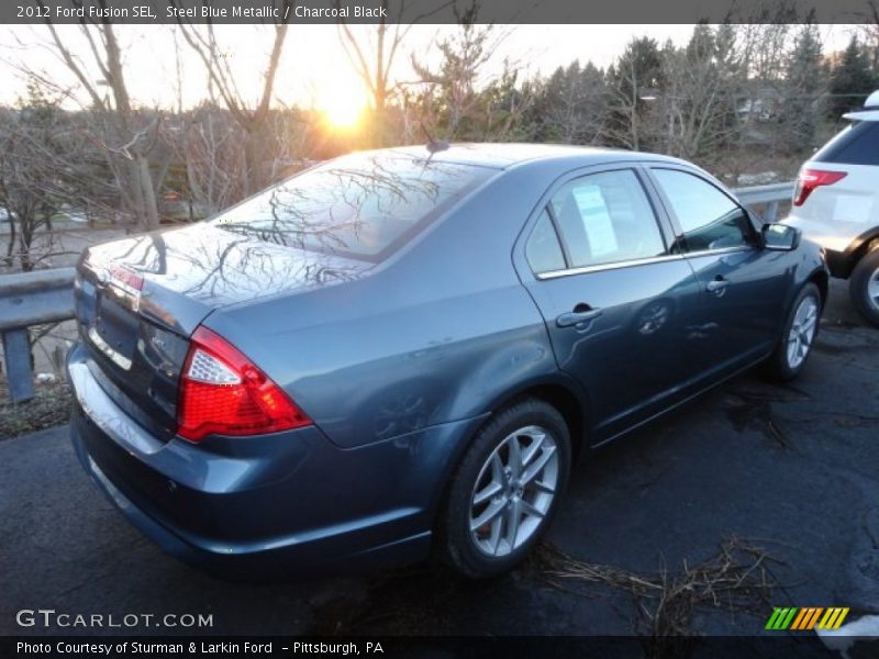 Steel Blue Metallic / Charcoal Black 2012 Ford Fusion SEL