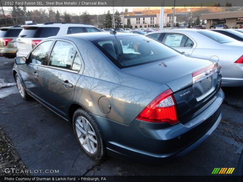 Steel Blue Metallic / Charcoal Black 2012 Ford Fusion SEL