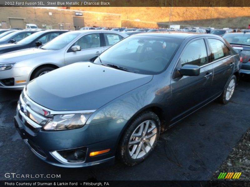 Steel Blue Metallic / Charcoal Black 2012 Ford Fusion SEL