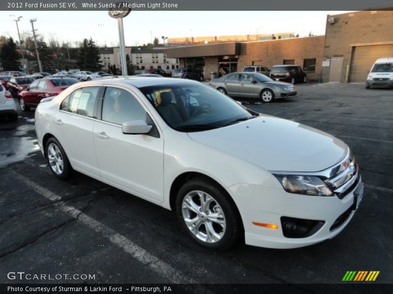 White Suede / Medium Light Stone 2012 Ford Fusion SE V6