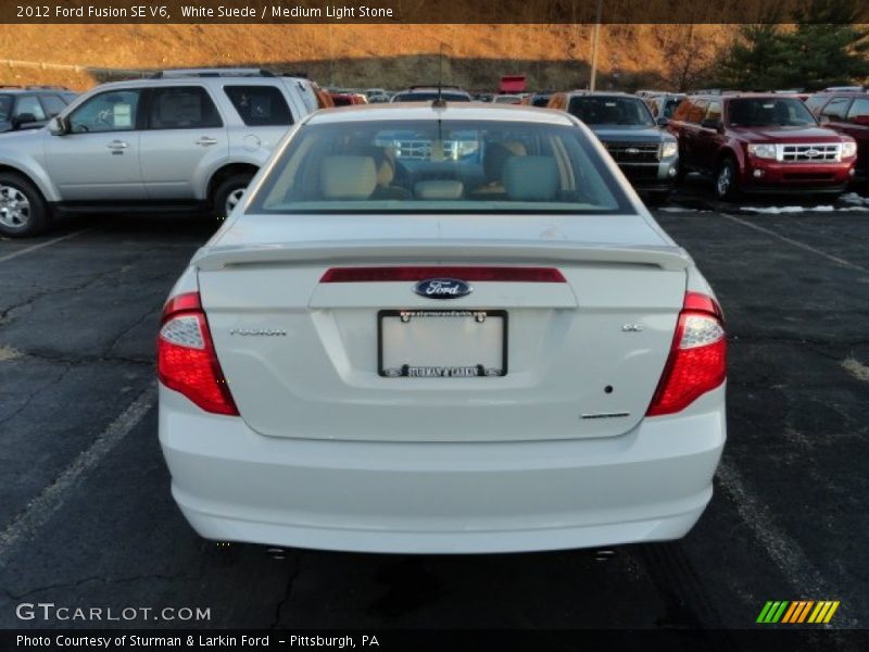 White Suede / Medium Light Stone 2012 Ford Fusion SE V6