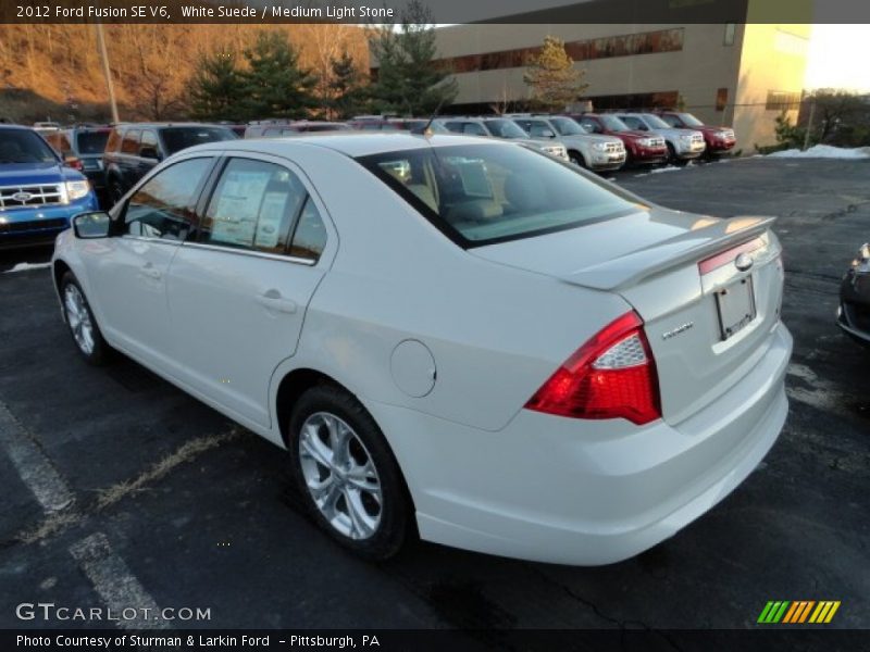 White Suede / Medium Light Stone 2012 Ford Fusion SE V6