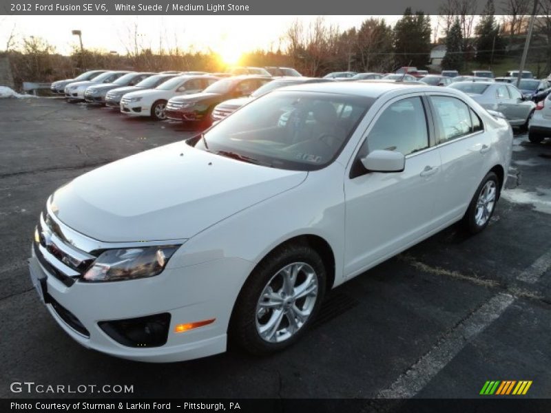 White Suede / Medium Light Stone 2012 Ford Fusion SE V6