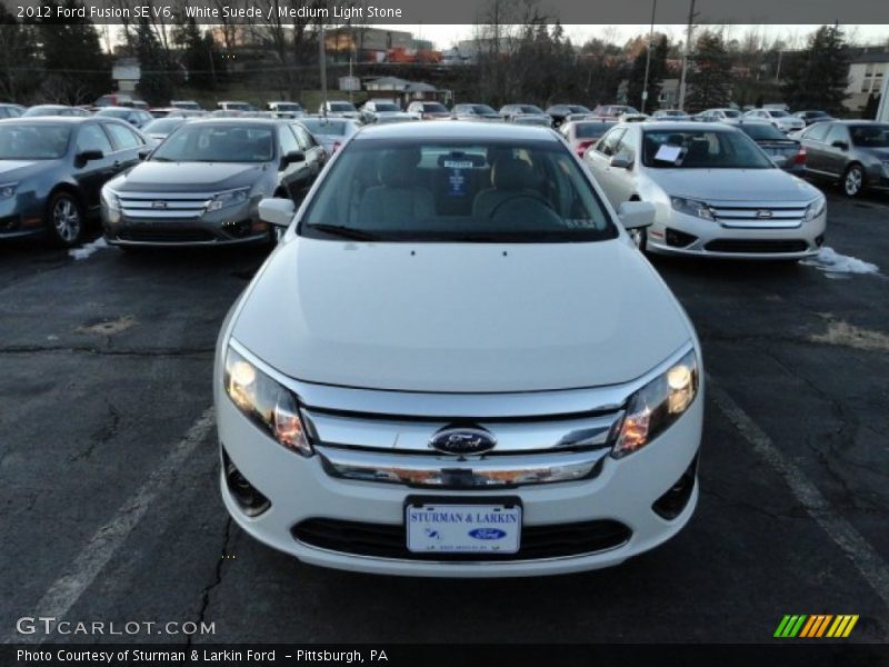 White Suede / Medium Light Stone 2012 Ford Fusion SE V6