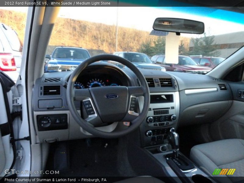 White Suede / Medium Light Stone 2012 Ford Fusion SE V6