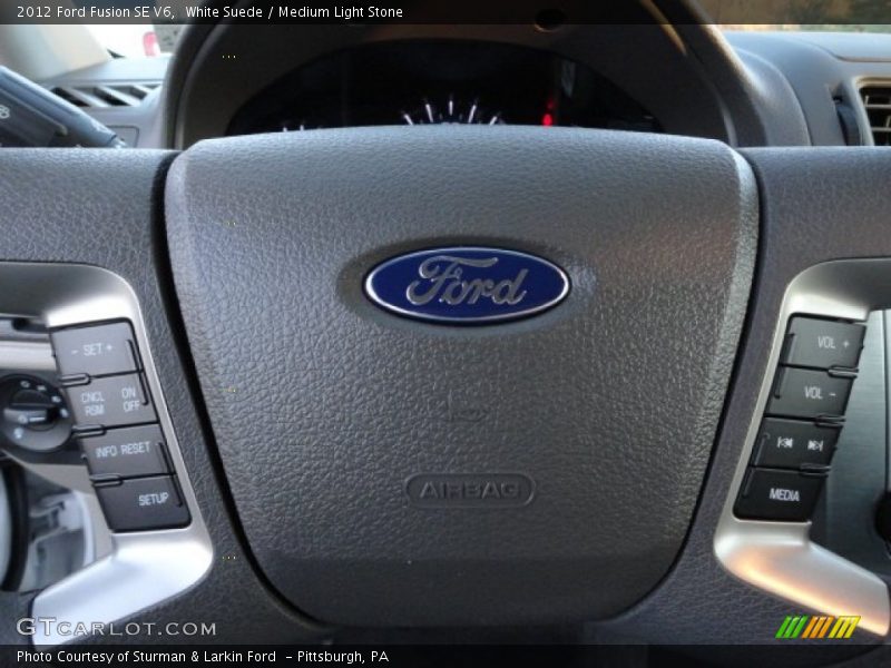 White Suede / Medium Light Stone 2012 Ford Fusion SE V6