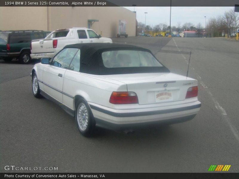 Alpine White / Beige 1994 BMW 3 Series 325i Convertible