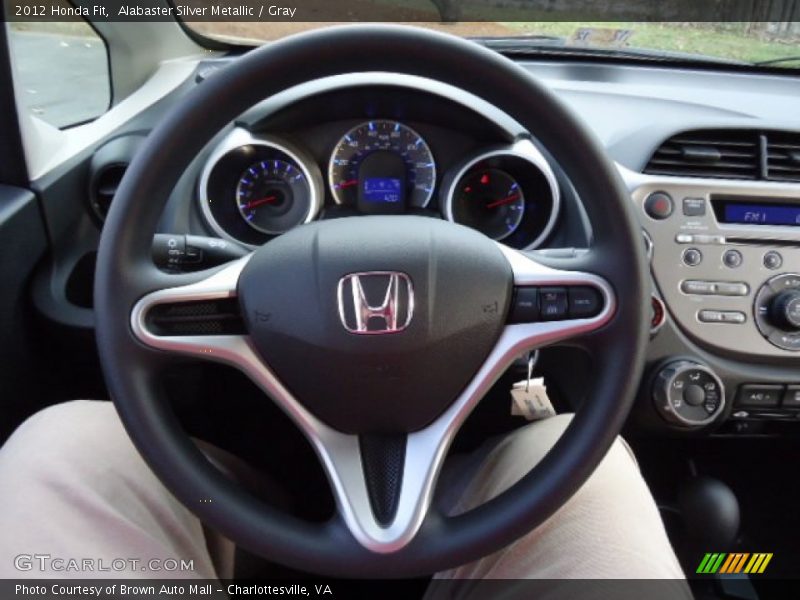 Alabaster Silver Metallic / Gray 2012 Honda Fit