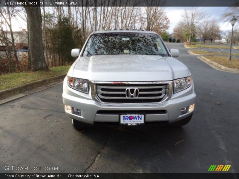 White / Gray 2012 Honda Ridgeline RTL