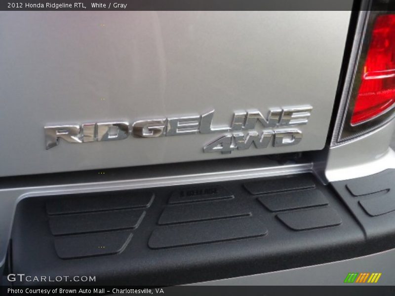 White / Gray 2012 Honda Ridgeline RTL