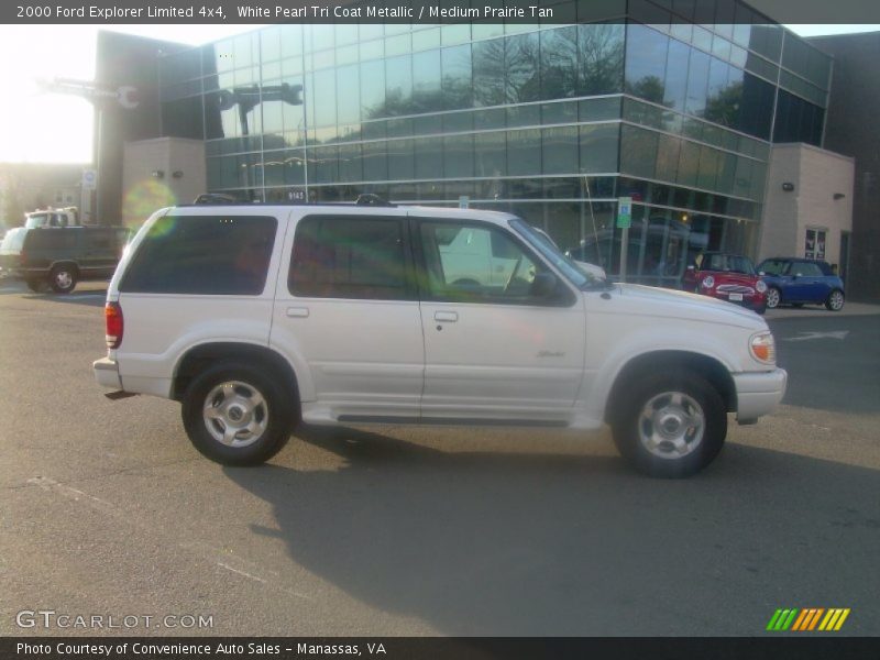 White Pearl Tri Coat Metallic / Medium Prairie Tan 2000 Ford Explorer Limited 4x4