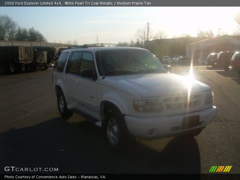 White Pearl Tri Coat Metallic / Medium Prairie Tan 2000 Ford Explorer Limited 4x4