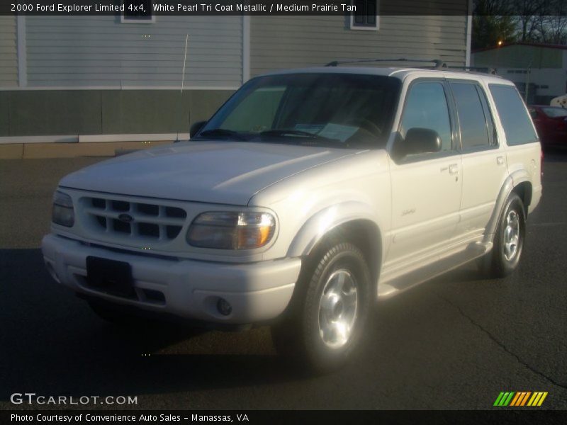 White Pearl Tri Coat Metallic / Medium Prairie Tan 2000 Ford Explorer Limited 4x4