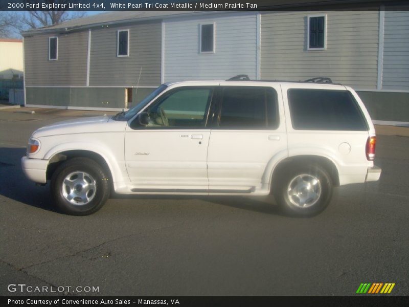 White Pearl Tri Coat Metallic / Medium Prairie Tan 2000 Ford Explorer Limited 4x4