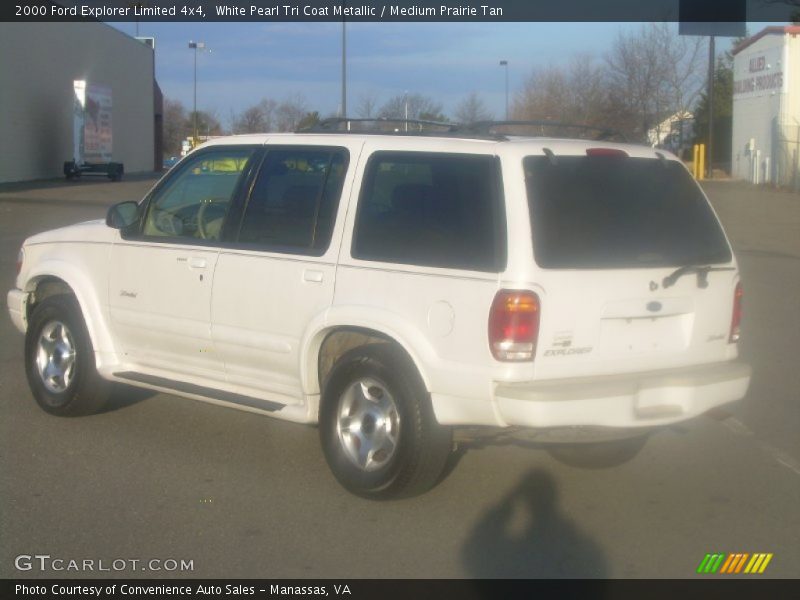 White Pearl Tri Coat Metallic / Medium Prairie Tan 2000 Ford Explorer Limited 4x4