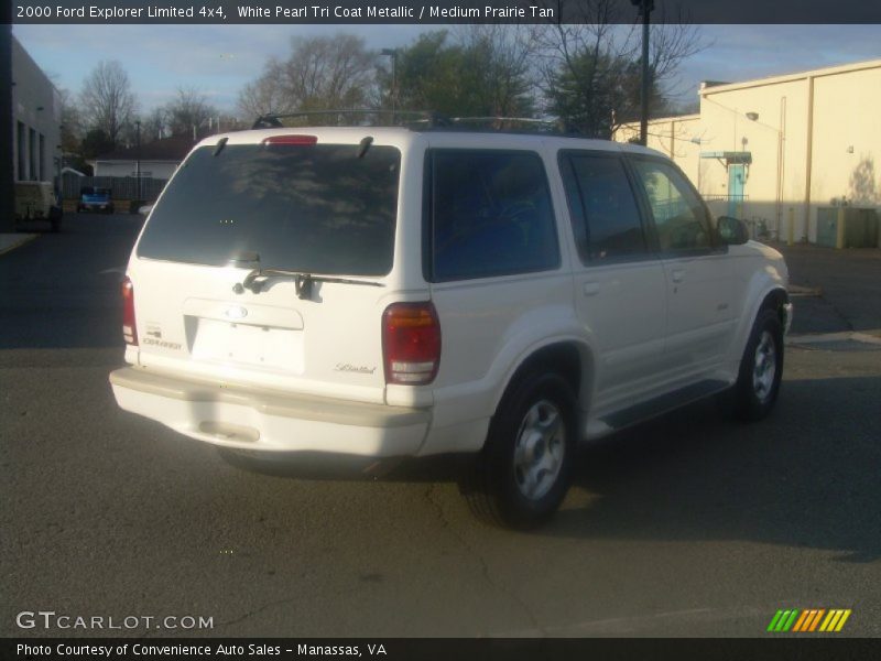 White Pearl Tri Coat Metallic / Medium Prairie Tan 2000 Ford Explorer Limited 4x4