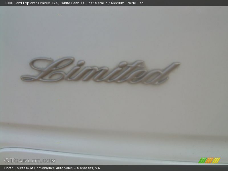 White Pearl Tri Coat Metallic / Medium Prairie Tan 2000 Ford Explorer Limited 4x4