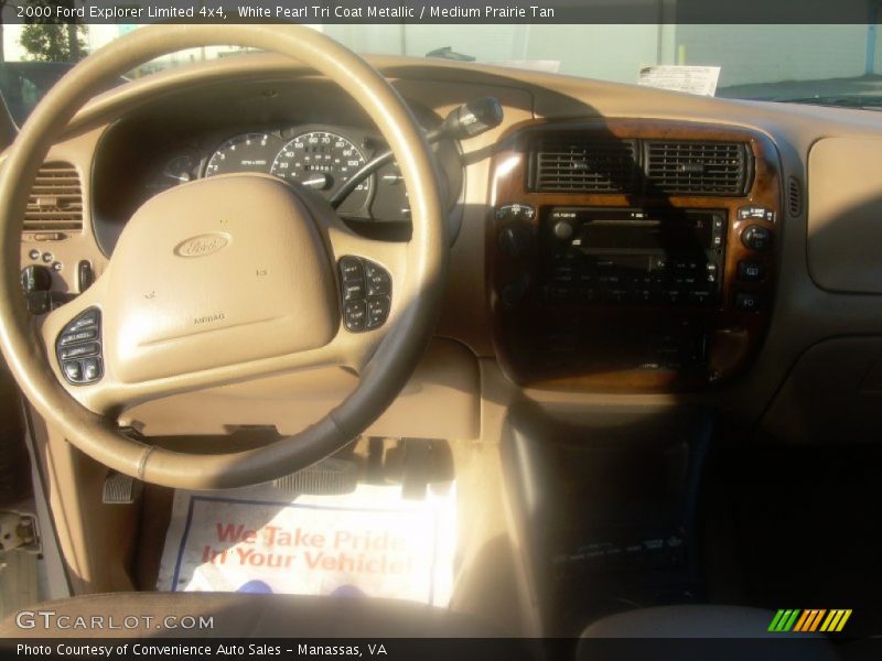 White Pearl Tri Coat Metallic / Medium Prairie Tan 2000 Ford Explorer Limited 4x4
