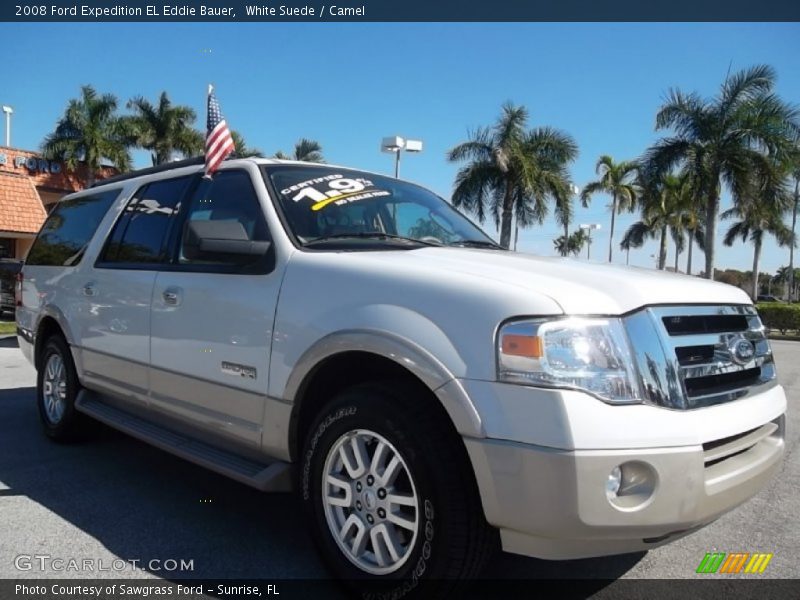 White Suede / Camel 2008 Ford Expedition EL Eddie Bauer