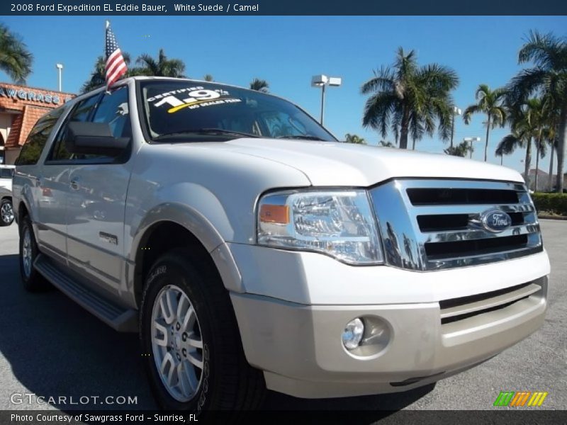 White Suede / Camel 2008 Ford Expedition EL Eddie Bauer