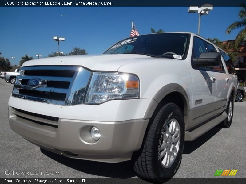 White Suede / Camel 2008 Ford Expedition EL Eddie Bauer