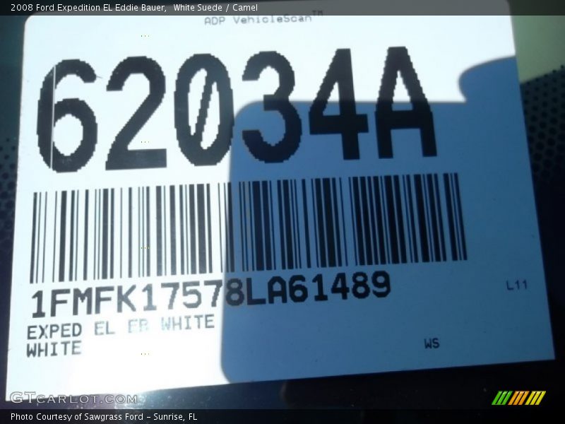 White Suede / Camel 2008 Ford Expedition EL Eddie Bauer