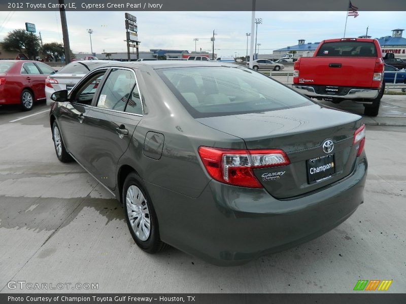 Cypress Green Pearl / Ivory 2012 Toyota Camry LE