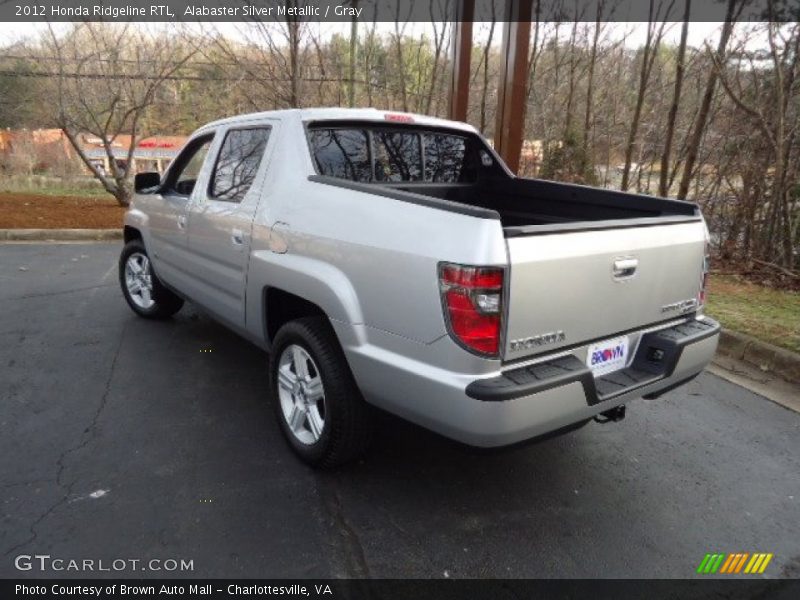 Alabaster Silver Metallic / Gray 2012 Honda Ridgeline RTL