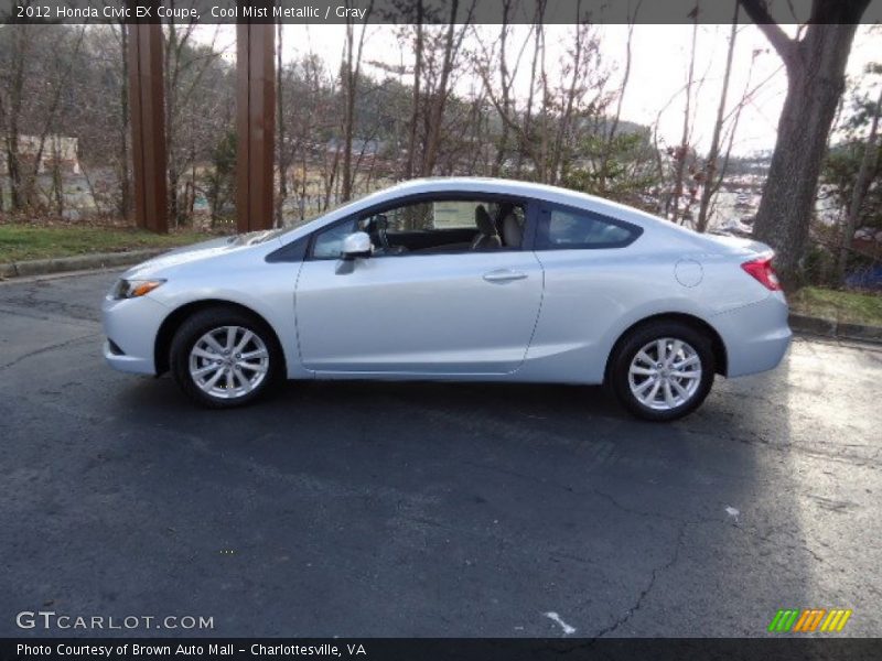 Cool Mist Metallic / Gray 2012 Honda Civic EX Coupe