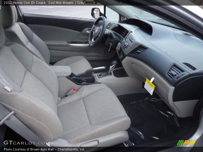  2012 Civic EX Coupe Gray Interior