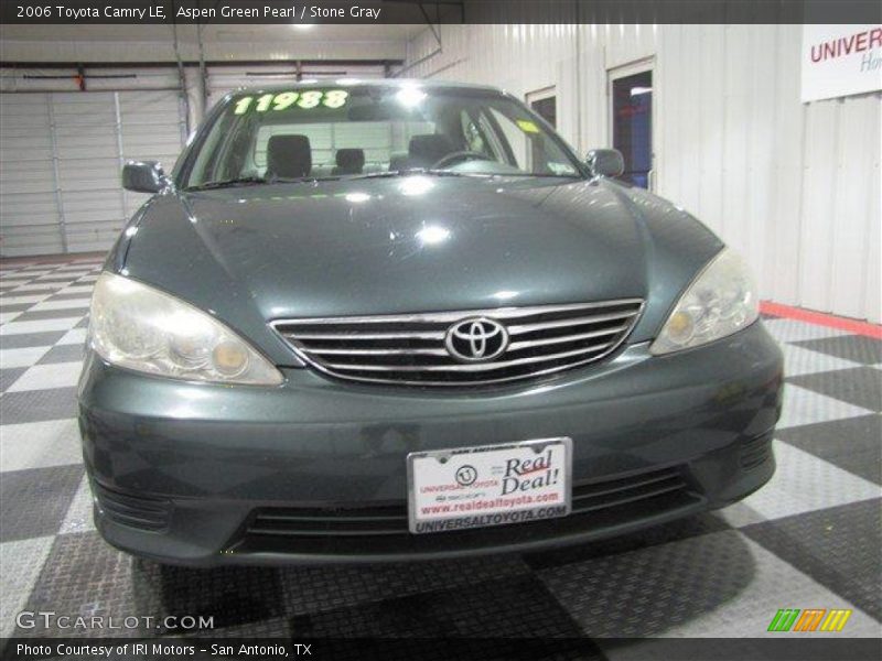 Aspen Green Pearl / Stone Gray 2006 Toyota Camry LE