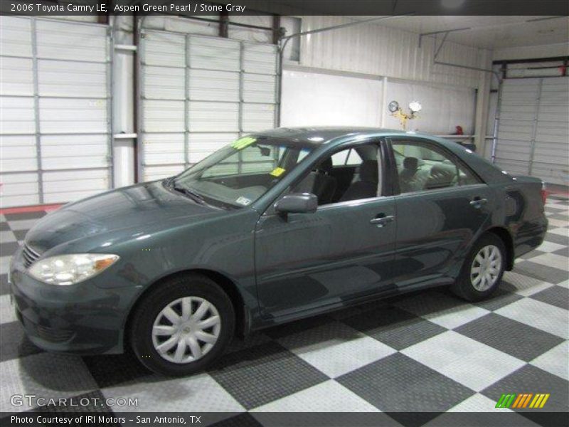 Aspen Green Pearl / Stone Gray 2006 Toyota Camry LE