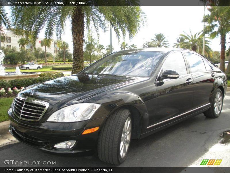 Black / Black 2007 Mercedes-Benz S 550 Sedan