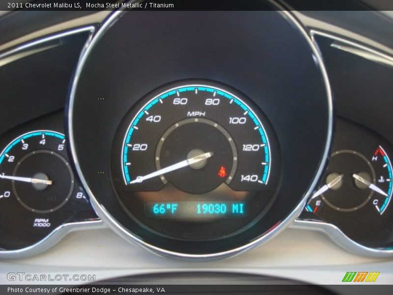 Mocha Steel Metallic / Titanium 2011 Chevrolet Malibu LS