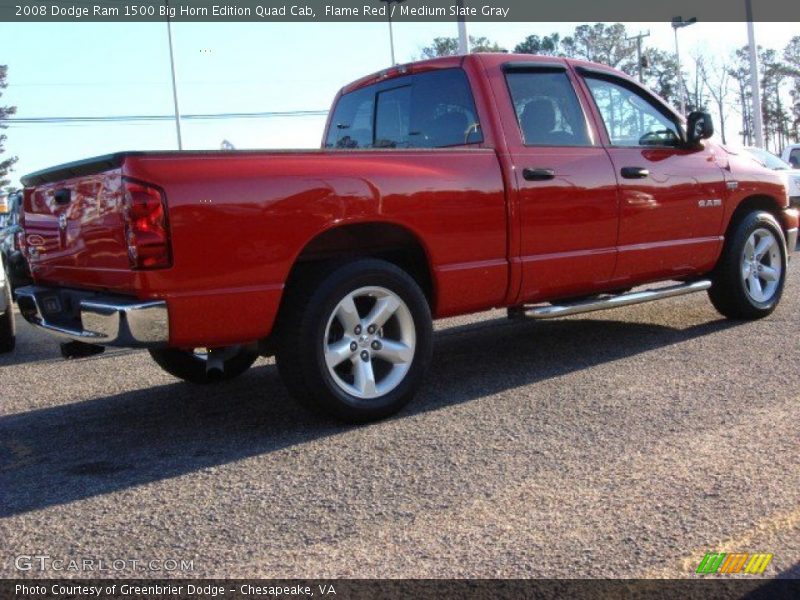 Flame Red / Medium Slate Gray 2008 Dodge Ram 1500 Big Horn Edition Quad Cab